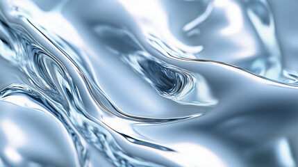 光沢のある流れる水銀または液体金属の抽象テクスチャ