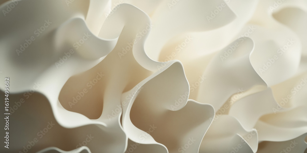 Poster elegant flowing cream abstract background for serene aesthetic designs. dynamic curves create a beau