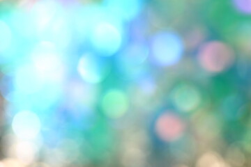 キラキラと輝く寒色系の丸ボケ