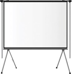 Portable projection screen on a stand