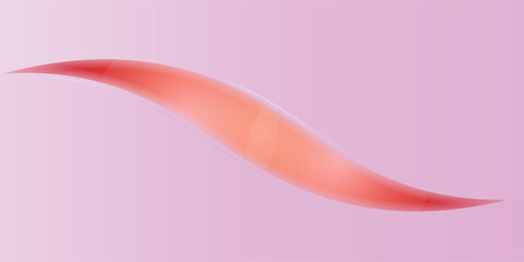 Fototapeta premium Elegant abstract design featuring a red-orange gradient wave over a soft pink background. Ideal for modern branding, cosmetic themes, digital art, or promotional materials.