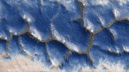 Cerulean ceramic glaze close-up, crackle pattern veining organically, soft highlights pooling in micro valleys, matte-to-gloss transitions across the tile