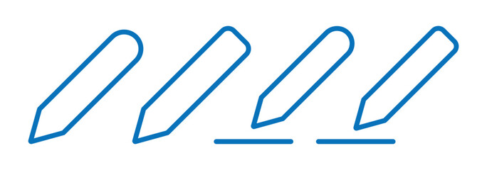 Edit icon set. Edit text icon. Pencil. sign up. Notepad edit document with pencil icon. Pencil symbols for writing, Note taking, and editing. 