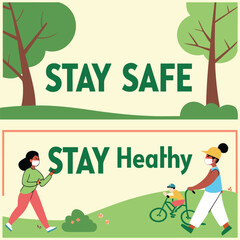 Health campaign poster with "Stay Safe, Stay Healthy generated by ai