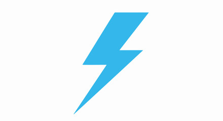 Simple Light Blue Lightning Bolt Graphic Illustration