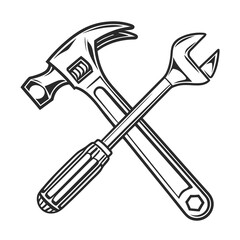 wrench and hammer