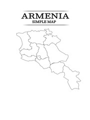 Outline Armenia Country Map Silhouette – Vector Geography Icon

