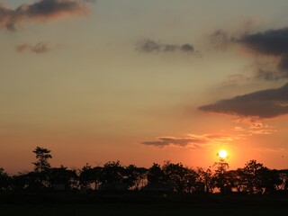 sunset in the mountains