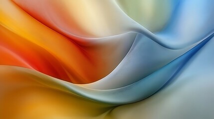 Abstract flowing fabric design with blended colors.