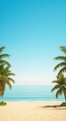 Fototapeta premium Tropical beach scene sunlight