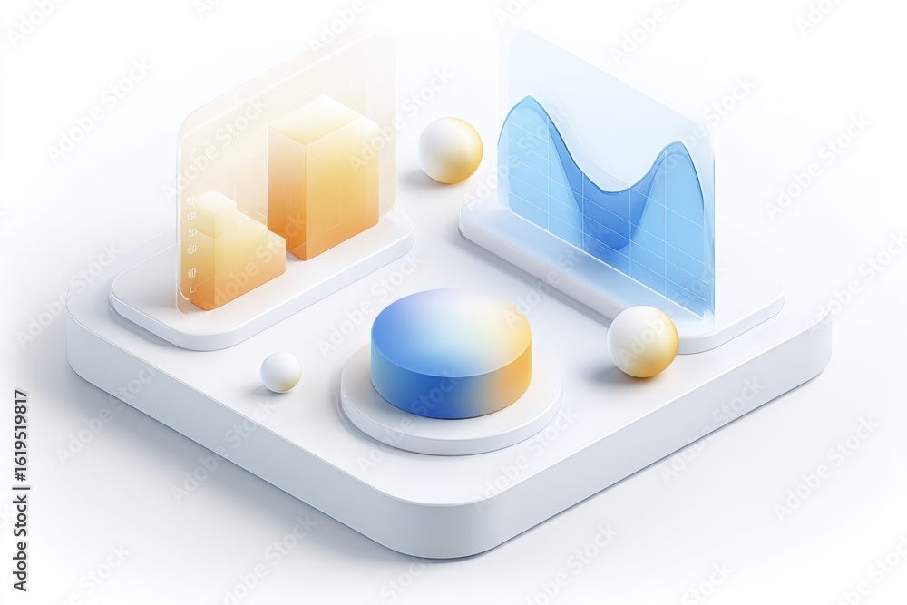 Poster modern data visualization: explore the beauty of data with this modern visualization of abstract sha