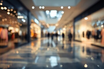 Blurred view of a bustling shopping mall (3)