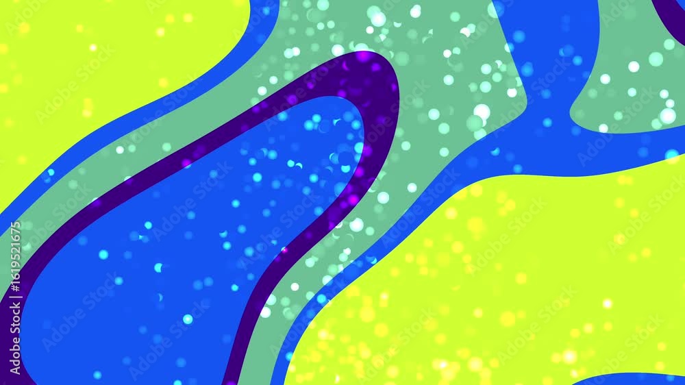 Aufkleber abstracts liquid particles_ abstract colorful shapes animation with glowing particles and trendy tra