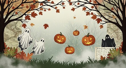 "Experimental Mixed Media Halloween – A Fusion of Fright and Creative Chaos"