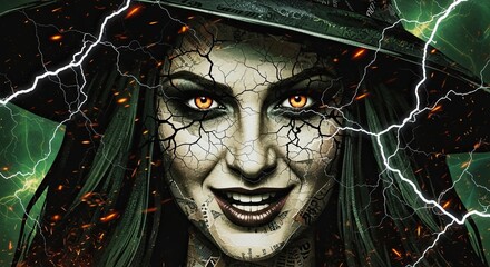"Experimental Mixed Media Halloween – A Fusion of Fright and Creative Chaos"