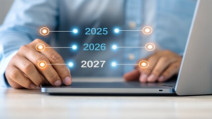 Business planning for future years with digital timeline