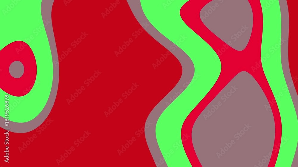 Poster abstracts liquid dynamic abstract background animation featuring morphing shapes with red, green and