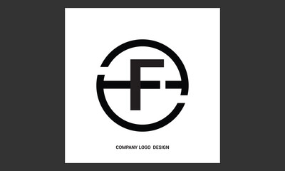 F logo design vector.