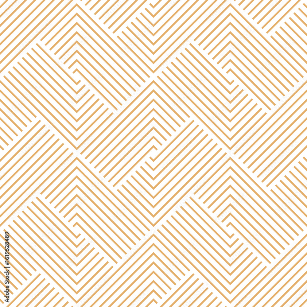 Poster abstract geometric pattern with stripes, lines. seamless vector background. white and golden ornamen