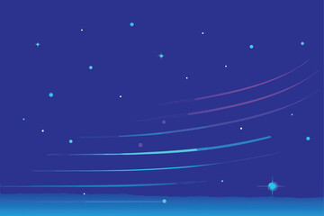 Abstract Starry Night Vector Background