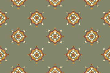 Seamless vintage geometric wallpaper pattern with floral-inspired motif in warm earth tones. Perfect for home decor, textile design, wrapping paper, and digital backgrounds.