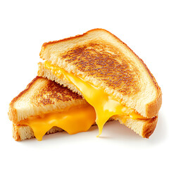 Golden Grilled Cheese Sandwich with Melted Cheese