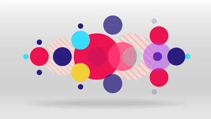 Dot Circle geometric elements lively colorful background