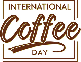 International Coffee Day celebration logo vector