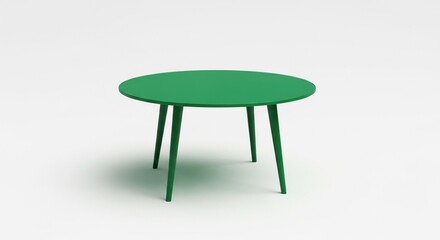 green dining table