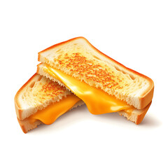 Grilled Cheese Sandwich with Melted Cheese and Toasted Bread