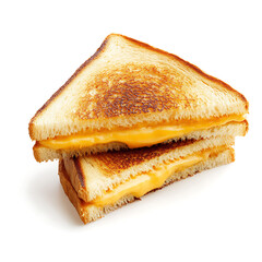 Golden Grilled Cheese Sandwich Cut in Half