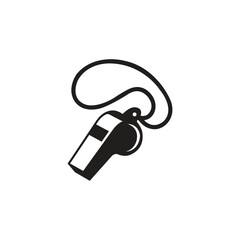 Simple vector silhouette of sport whistle