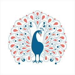 peacock colorful vector illustration design 