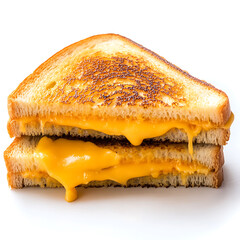 Golden Grilled Cheese Sandwich with Melted Cheese