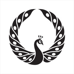 Fototapeta premium peacock logo illustration design