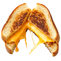 Golden Grilled Cheese Sandwich with Melted Cheese Pull