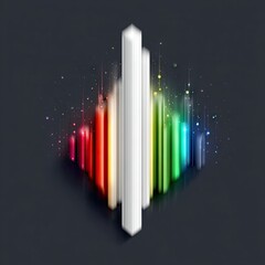 Vibrant Colorful Pixel Distortion with Neon Glowing Light Effects