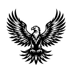 Obraz premium Majestic Eagle With Wings Spread Wide.