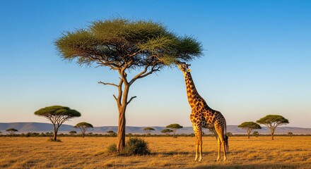 giraffe in the savannah