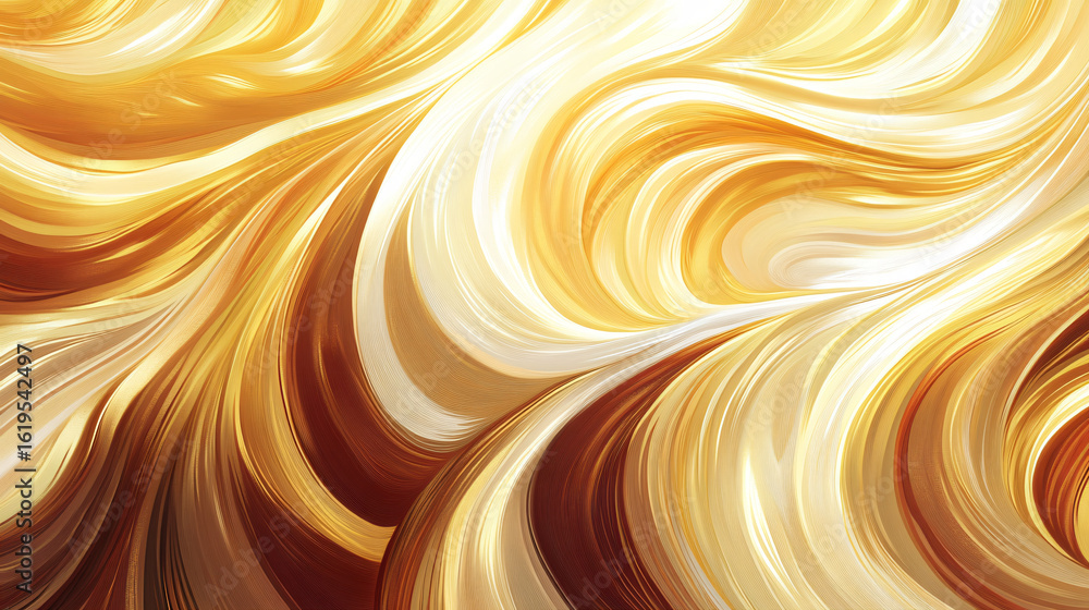 Poster unique yellow and brown swirl background creating an eye-catching visual effect for artistic designs