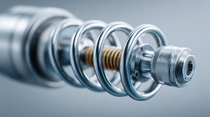 Close up View Of A Polished Metal Machine Component