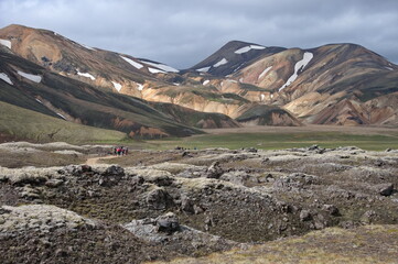 Beautiful landscape of Landmannalaugar Rainbow mountains, Iceland