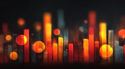 Abstract Cityscape Nighttime Lights