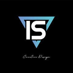 IS Letter Logo in Triangle -Modern Gradient Monogram for Branding & Identity Design