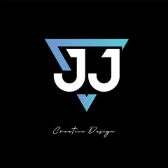 JJ Letter Logo in Triangle -Modern Gradient Monogram for Branding & Identity Design