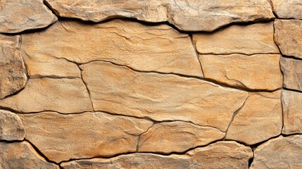 Detailed Close Up of Cracked Beige Stone Texture
