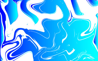 Abstract vibrant fluid art design featuring swirling patterns of electric blue, cyan, and white. Mimics marbled textures with high-contrast flowing shapes liquid. Sense of depth, energy, and modernity