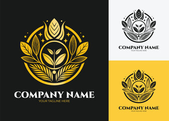 Flower Vector Logo Design 