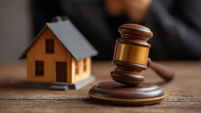 Home auction gavel strikes a chord, real estate market value and foreclosure process
