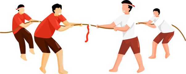 lomba tarik tambang tug of war competition